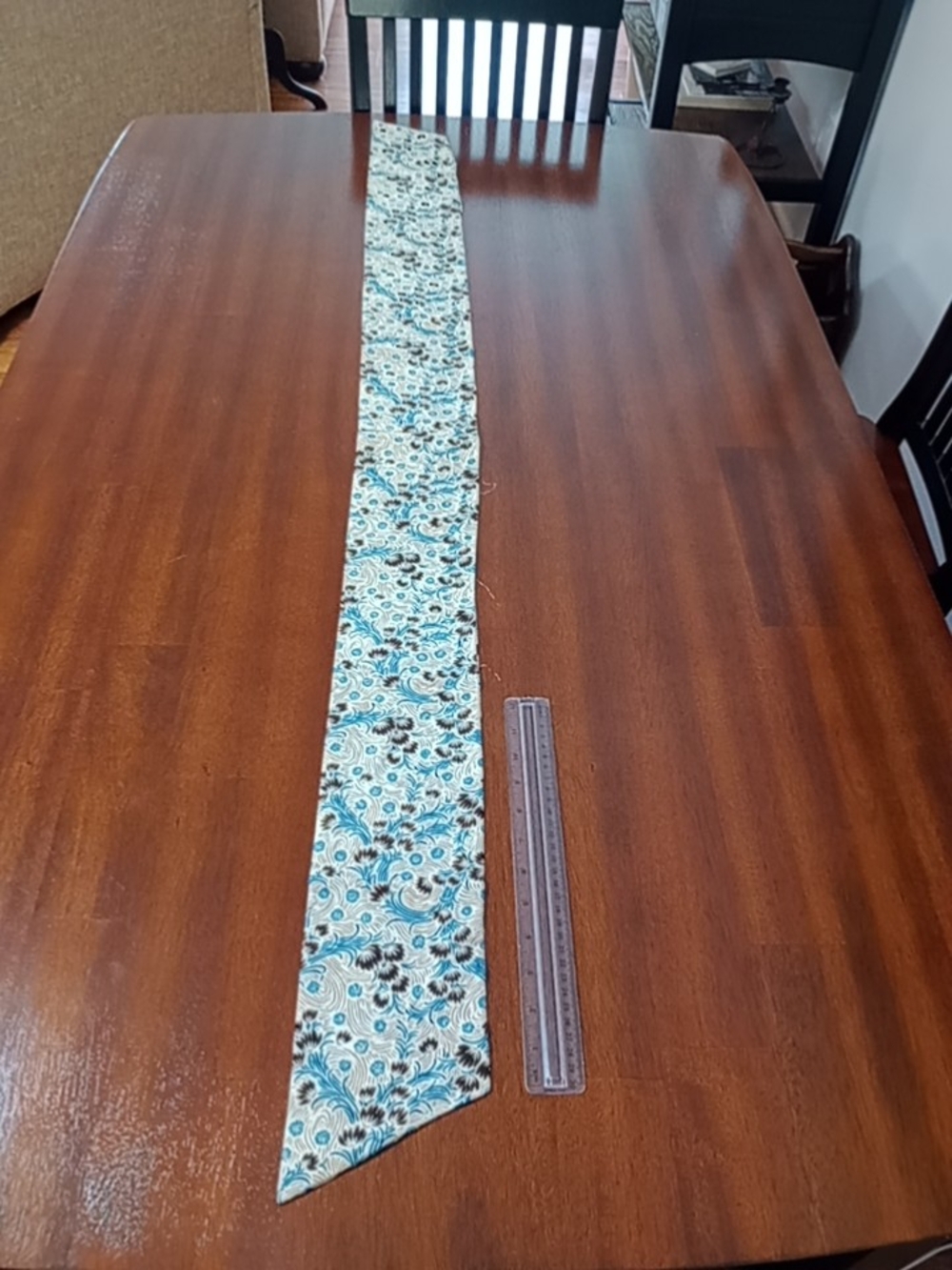 Light Blue Floral Skinny Scarf Wrap - Women Accessories